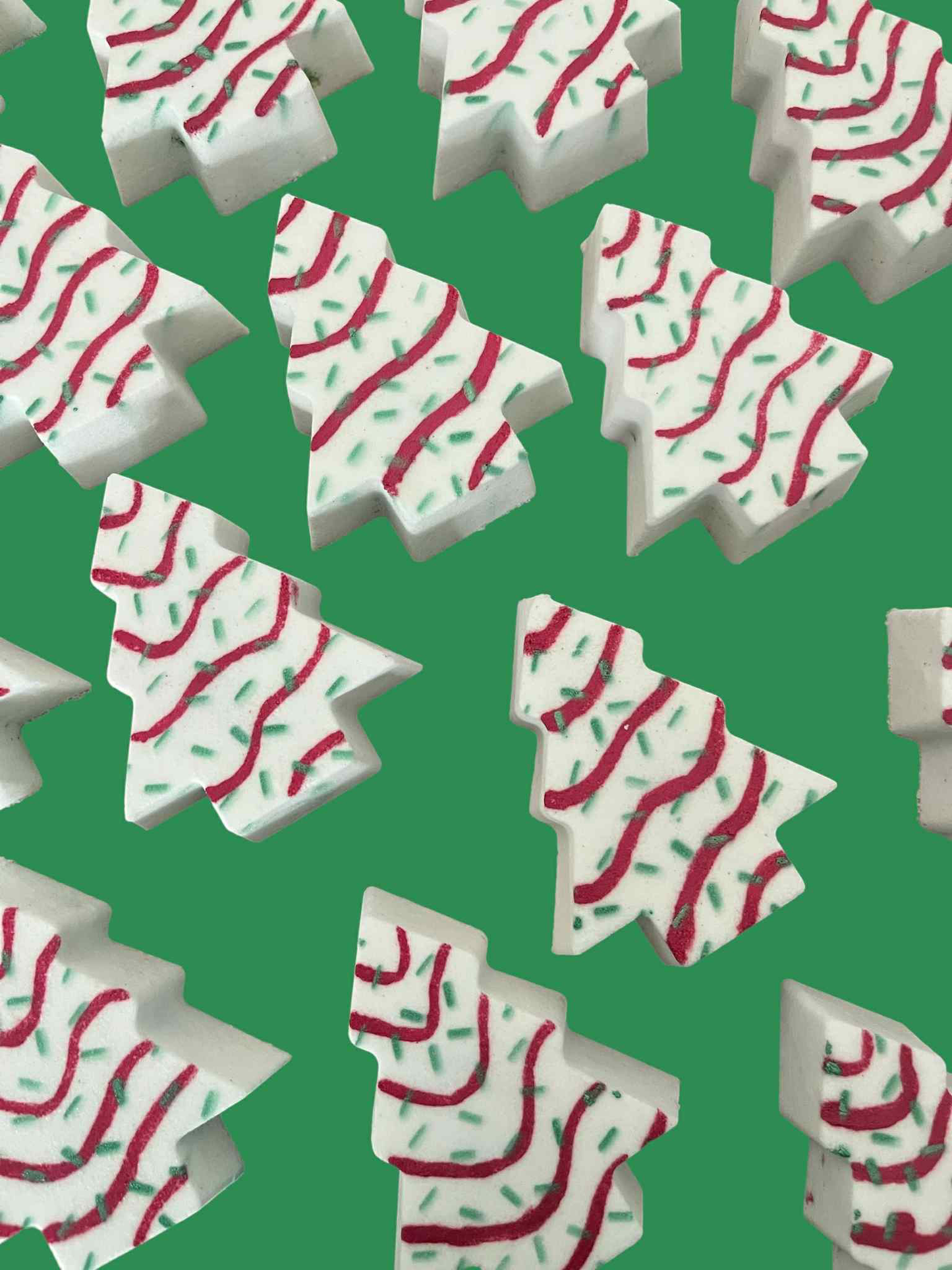 Christmas Tree Mold With Sprinkle Stencil