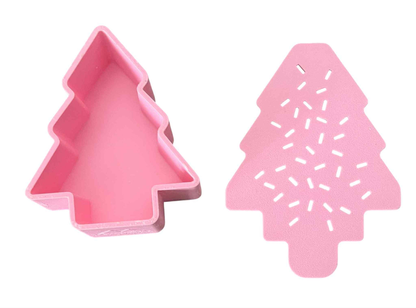 Christmas Tree Mold With Sprinkle Stencil