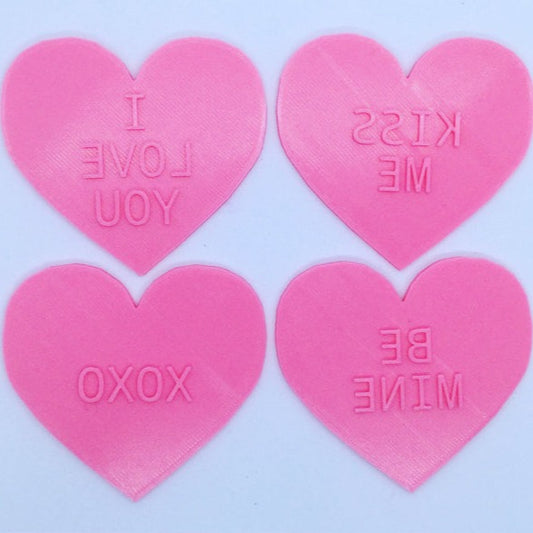 3D Printed “Nice” and “Mean” Conversation Heart Plates Set